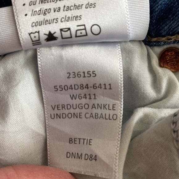 Paige Verdugo Ankle Undone Caballo in Bettie wash shark bite ankles sz 26 - Picture 9 of 13